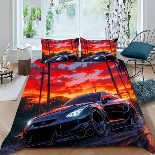 Trial Xtreme Funda Edredon 3 Piezas con Impresión En 3D Sports Themes con Funda Almohada King(220x240cm) Microfibra Ropa De Cama para Adultos Y Niñas