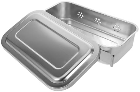 MAGICLULU Edelstahl Operationsbesteck Schale mit Deckel und Belüftungslöchern Rostfrei Sicherer Chirurgischer Instrumenten-organizer für Krankenhäuser und Kliniken Hygienisch und Langlebig