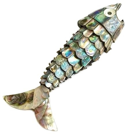 BRRDASJO Abalone Shell Bottle Opener, Vintage Fish-Shaped Bar Tool,Novel Unique Fish Shaped Cap, Fun Kitchen Gadget,for Men & Women Gift(1pcs)