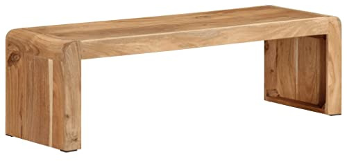 Qnhdfrt TV-Ständer Akazie 110x33x33 cm Massivholz Lowboard für Landhausstil Wohnzimmer mit Stabiler Ablage für Fernseher und Deko