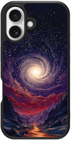 Case Collection Galaxy Space for iPhone 17 Case, Cosmic Vortex | 10ft CoreShock Drop Protection, MagSafe Compatible with 1600g Magnet Hold, Glossy Finish Print, Microfibre Lining, Gift Box