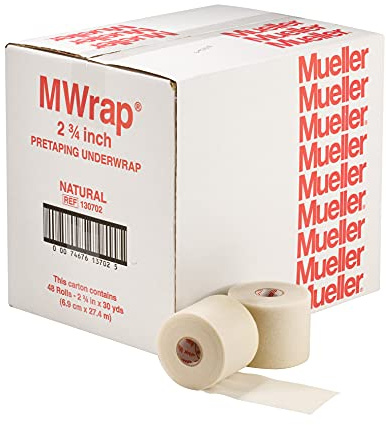 MUELLER MWrap, Prewrap, Tape-Unterverband, Rollengröße 7 cm x 27.5m, 48 Rollen