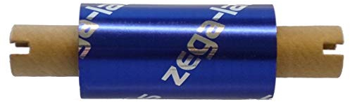 zega-labels Thermotransfer Farbband 65 mm x 74 m - zega blue (Wachs Premium) - für Zebra ZD/GK/GX/GC/TLP - 1/2 Zoll Kern Ø 12,7 mm - für Papieretiketten