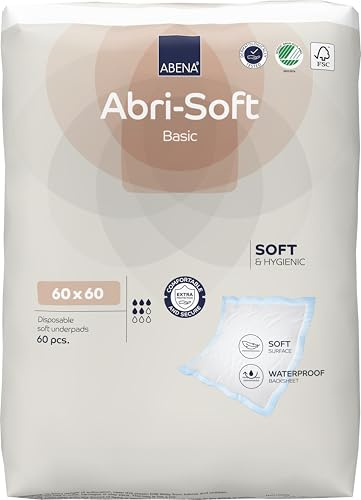 ABENA Abri-Soft Basic Disposable Underpad 60 x 60 cm 1000ml Pack of 60