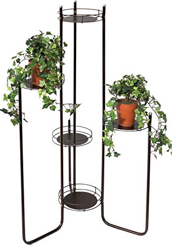 DanDiBo Blumentreppe Metall 102 cm Blumenständer mit 5 Ablagen Art.4A Blumenregal Blumensäule Pflanzenständer Pflanzentreppe