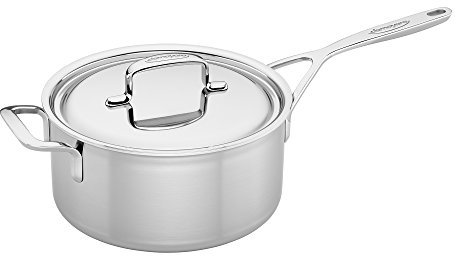 Demeyere 5-Plus Stainless Steel 4-qt Sauce Pan with Helper Handle