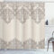 ABAKUHAUS taupe Tenda da Doccia, Retro delicato pizzo come, Tessuto Set di Decorazioni per il Bagno con Ganci, per la vasca da bagno, 175 cm x 200 cm, taupe