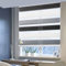 Doppelrollo ohne Bohren Klemmfix, Duo Rollo Seitenzugrollo mit Klämmträgern, Sicht und Sonnenschutz für Fenster Tür Wand, lichtdurchlässig u. Verdunkelnd (Weiß+Grau+Anthrazit, 45 x 150 cm)