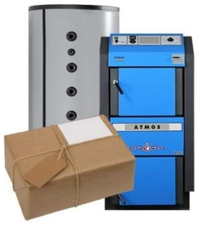 ATMOS Holzvergaserkessel Rundum Sorglos Paket DC22GSE für Heizung Warmwasser Kessel