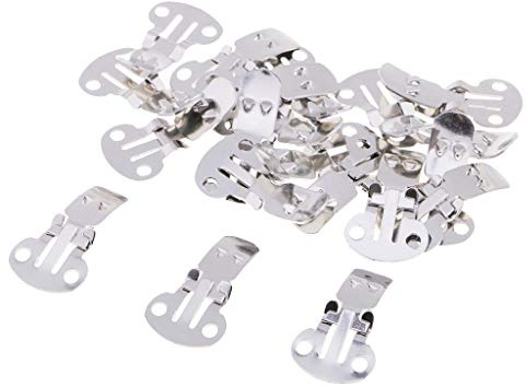 Sharplace 20 stücke Stahl Blank Schuhclips Clip Metallclips für oder Handtasche Deko - Klein