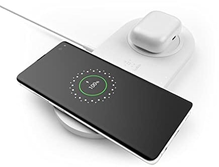 Belkin WIZ002MYWH 10W AC Auto Dual Wireless Mobile Device Charger - White