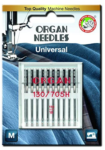 10 Stück Organ Nähmaschinen Nadeln Größe 110/18 Haushaltsnähmaschine KKP 130/705H Singer Janome Brother Jones Pafaff usw.