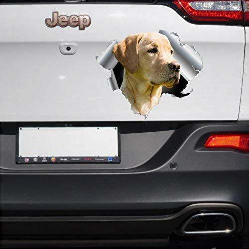 Labrador-Auto-Aufkleber, Hunde-Aufkleber, lustiger 3D-Aufkleber für Auto, Fenster, Vinyl, Stoßstangenaufkleber, Laptop-Aufkleber