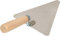 KOTARBAU® Paleta de albañilería 180 mm, Paleta Triangular con Punta Redonda, Acero Inoxidable, Mango ergonómico de Madera, Espátula de Yeso para Trabajos de albañilería y alicatado, Paleta de albañil