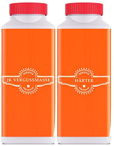 BEKATEQ Epoxidharz Set 625g Gelb mit Härter, Elektrovergussmasse für Abzweigdose, Kabelvergussmasse, Gießharz innen außen, BK-250EP