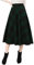 De feuilles Jupe Mi-Longue Femme Carreaux Jupe Vintage Taille Haute avec Deux Poches Fermeture Eclair Classique Elégant Souple en Laine