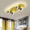 LED Skateboard Deckenleuchte Goldene Kinderzimmer Cartoon Deckenlampe Junge Mädchen Deckenbeleuchtung Modern 32W Acryl Kronleuchter Schlafzimmer Wohnzimmer Kindergarten Beleuchtung Deckenlicht