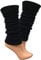 Gamaschen Damen Stulpen Beinwärmer Beinstulpen Stulpen Legwärmer Strümpfe Overknees 092 (Schwarz)