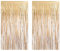 Irtyif 2 Stück Lametta Vorhang Gold Glitzer Fransenvorhang,Glitzervorhang Party Deko,1m x 2m Lametta Vorhänge Folien Fransen Lametta Gold Hintergrund Dekoration für Weihnachten Party Deko Geburtstag