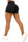 TZLDN Damen Scrunch Kurze Leggings - Push Up Geraffte Shorts Tights Laufhosen für Sport Yoga Fitness Radfahren Workout A01 Schwarz S