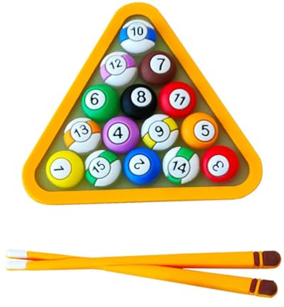 Veemoon Billard 1 Set Billard Modell Kuchen Topper, Snooker Topper Geburtstagstorte Dekorationen Billard Modell Backen Liefert für Snooker Kuchen Geburtstag Theme Party