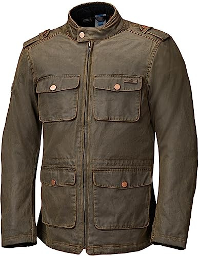 Held Herren Lawrence Urban Gewachste Motorrad Textiljacke Jacke (1er Pack) | Wetterfester Fahrkomfort