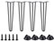 LAErper Tischbeine 28 Schwarze Haarnadelbeine, Schwere 2 Stangen/3 Stangen, Für Diy -Schreibtisch, Stand, Bank -Metallmöbel (Set 4)/a/35,5 cm