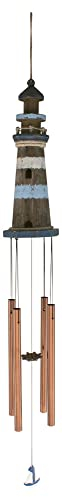 Sea-Club Windspiel - Leuchtturm Maritime Deko Holz/Metall 10x90cm