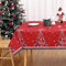 JOLLYTOP Weihnachten Tischdecke Wasserabweisend Abwaschbare Tischdecke Fleckschutz Tischtuch für Küche Esszimmer Tischdecke Weihnachtendeko Tischwäsche Fleckschutz Tischdecke,Eckig 137x137cm,Rot