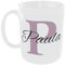 C&P Taza Personalizada blanco brillo con Inicial y Nombre de cerámica 350 ML