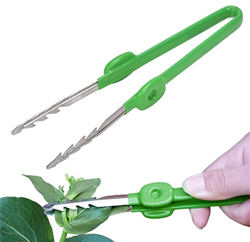 Povanjer Garden Tweezers - Multifunctional Thumb Pliers - Straight and Curved Precision Tweezers Perfect for Garden, Kitchen, Indoor and Outdoor Use