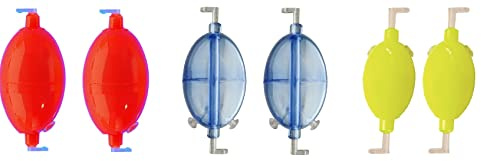 blntackle76 Set 2 Wasserkugeln rot, gelb, klar oval 8,15, & 30 Gramm, Blase wasserkugel Ei + gratis Petri Aufkleber