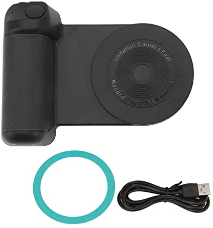 Magnetic Camera Handle, Bluetooth Bracket Smartphone Handle Holder, Rotatable Wireless Charging Stand, Phone Hand Grip for Vlog Video Shooting (Blue)