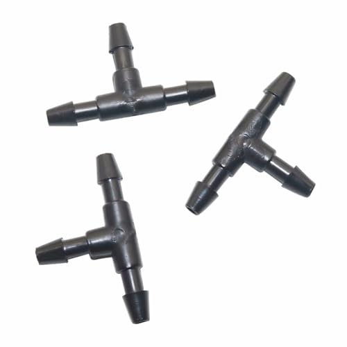 50 mangueras de jardín de 3/5 mm con púas iguales para manguera de diámetro interior de 3 mm, conexión de plástico para riego de jardín, junta en T