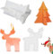 Dreidimensionale Weihnachtsbaum 2 Stück Silikonform Tannenbaum, Silikonform Elch, Silikonformen Gießformen Weihnachten, Silikonform Hirsch für Kerzenherstellung Diy Handwerk Dekoration