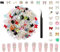VEGCOO 500 Pcs 3D Nail Charms, Multi Shapes Bowknot Flower Pearls - Nail Art Accessories for Women Girls DIY Decoration Craft Jewelry