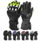 Guantes de Motocicleta para Hombres y Mujeres protección Dura de Nudillos a Prueba de Viento Impermeable Forro térmico Pantalla táctil Guantes de Dedo Completo (Large, Verde)