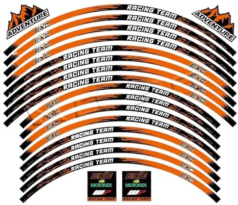 Per KTM 125/250/300/350/450/500/525 EXC E-XC Ruota Adesivo Decalcomania Riflettente Rim Stripe Nastro Hub