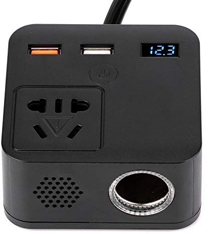 Convertisseur de Puissance pour Onduleur de Voiture, Transformateur, Chargeur USB pour Utilisation en Extérieur