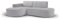 Kaiser Möbel, Sofa L-Form, Ecksofa, Modena, Designer L-Form Sofa, Modern Design Couch, Polsterecke, Freistehend, Soft Hellgrau Links