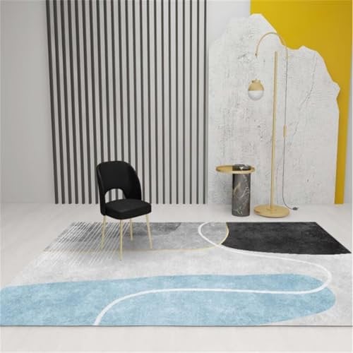 ROSURUG Kleine Decke Teppich Läufer Flur Auslegware Teppichboden Einfaches Musterdesign, Wohnzimmer Dekorationszubehör, rutschfest, leicht zu reinigen Bunter Teppich