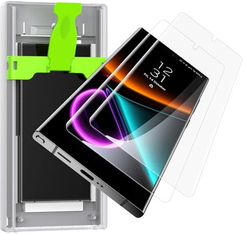 Esanik Pellicola protettiva per Samsung Galaxy S23 Ultra/S22 Ultra compatibile con ID impronte digitali, durezza 7H S23 Ultra Pellicola Protettiva Schermo HD Screen Protector (2 pezzi)