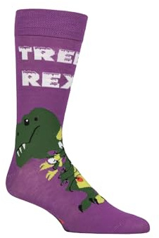 SockShop Lazy Panda Christmas Socks -Men's,Women's, Soft Bamboo, Novelty, Fun, Xmas Patterned, Gift Idea,1 Pair, Sizes 4-8, 7-11, 12-14 (UK, Numeric, 7, 11, Regular, Regular, Tree Rex)