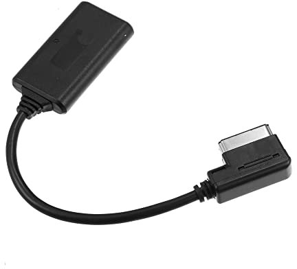 QUARKZMAN Adaptateur Bluetooth Voiture sans Fil AUX Câble Audio Radio Interface Musique Adaptateur pour Audi Q5 A5 A7 R7 S5 Q7 A6L A8L A4L AMI MMI 2010-2024 ABS Noir Remplaçant