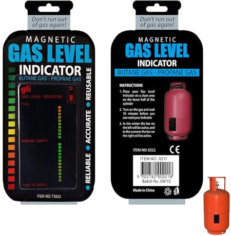 2Pcs Magnetic Gas Bottle Level Indicator, Magnetic Gas Cylinder Tool, Gas Level Indicator for Gas Bottles, Magnetic Gauge Bottle for Caravan Motorhome Travel, Level Indicator for Butane, Propane, LPG
