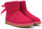 SIUSUMFO Femme Bottes De Neige Hiver Chaussure Antidérapant Doux Chaud Confortable Doublure Épais Bottes 40 EU Rose Rouge (Taille l'étiquette:40