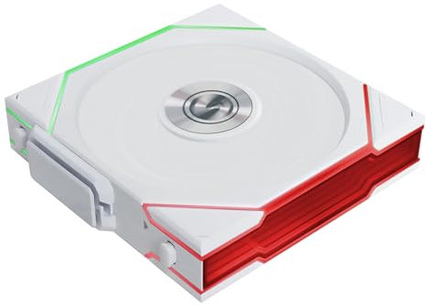 Lian Li UNI FAN TL Wireless PC Fan 120mm RGB – Reverse Blade Gaming PC Fan White | PWM Fan - 26 ARGB LEDs - Up to 2300 RPM - Daisy Chain - High Airflow - Low Vibration - Silent Fan - Infinity Mirror