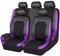 WXEXUDIN Coprisedili Auto Set Completo per Opel Corsa 5 Portes/Corsa 3 Portes F E D C B A 1988-2025，Anteriori E Posteriori Protezione Sedile per Sedili Set Universali Accessori Auto Interno,E/Purple