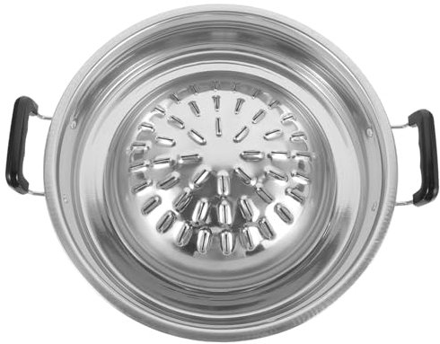 VINTORKY Grilltablett Aus Metall Mehrzweck Grillpfanne Outdoor Grillzubehör Für Koreanischen Bbq-herd Und Grillen Von Lebensmitteln Mit Komfortablem Griff Und Glatten Rändern Für