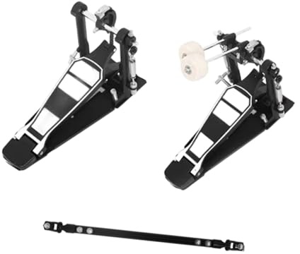 Hellery 2 Stücke Doppel Drum Pedal Heavy Duty Drum Foot Kick für Proschwummlers